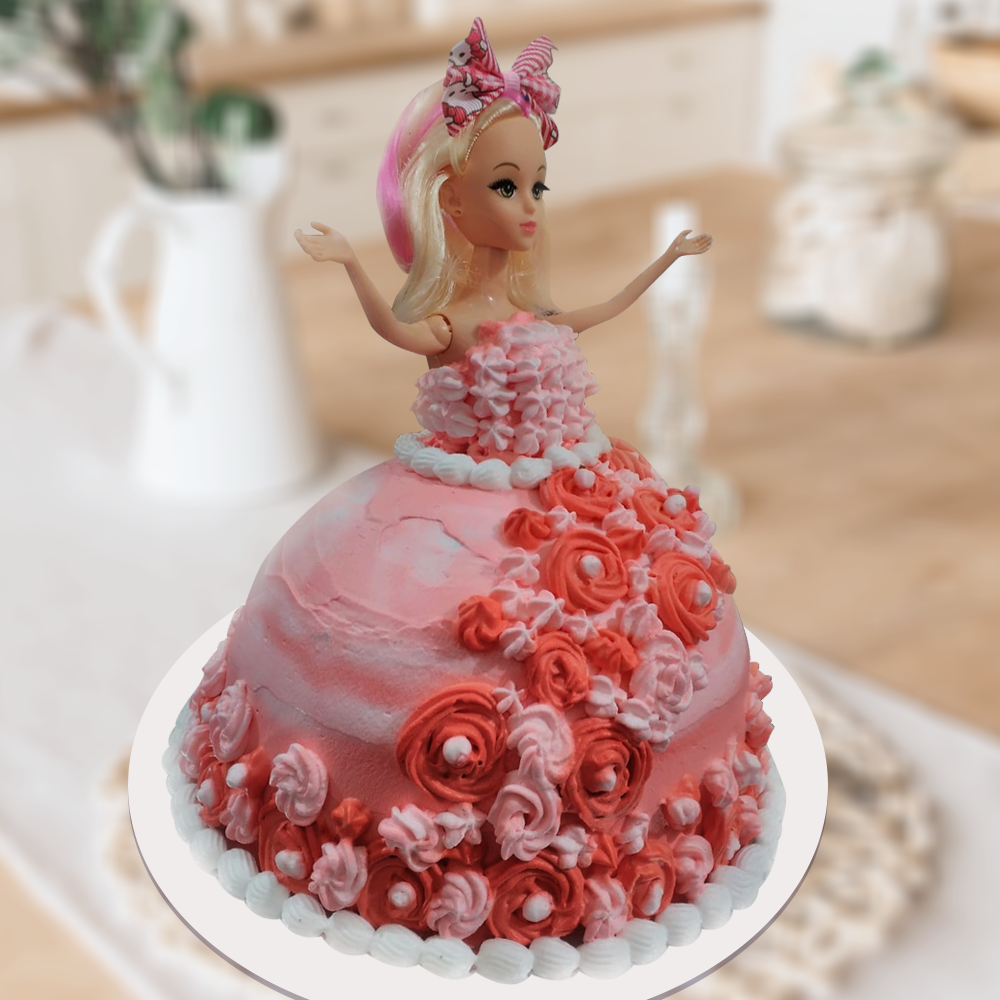 Gown Doll Theme Cake